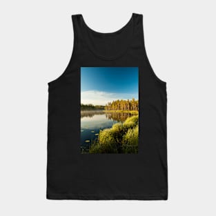 Morning at forest lake Tank Top